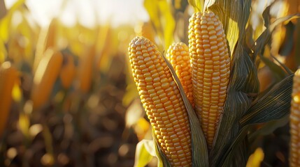 close up of corn on market stand