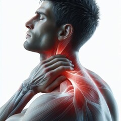 the man with neck pain