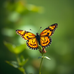Naklejka premium Butterfly wings, outdoor butterfly insect. AI generated image, ai