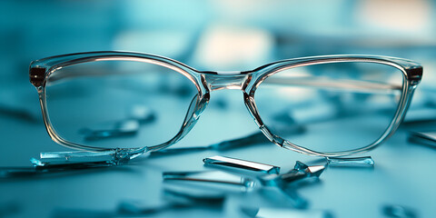 Shattered Glasses on Office Desk