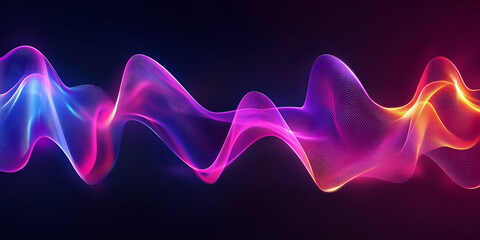 Vibrant Abstract Neon Wave Background
