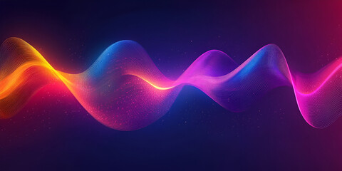 Vibrant Abstract Neon Wave Background