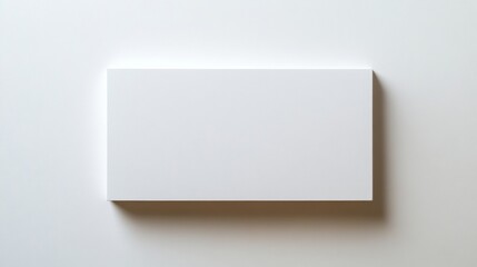 Rectangular white paper on white background