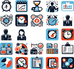 Important tools icon collection 