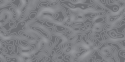 Abstract wavy topographic map. Abstract wavy and curved lines background. Abstract geometric topographic contour map background.