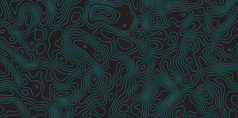 Abstract wavy topographic map. Abstract wavy and curved lines background. Abstract geometric topographic contour map background.