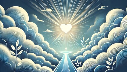 ハートが輝く太陽みたい