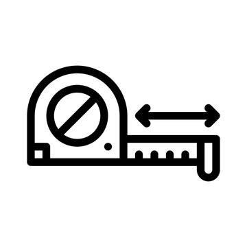 recommend clip art: Icon Tape Measure With Style Outline	