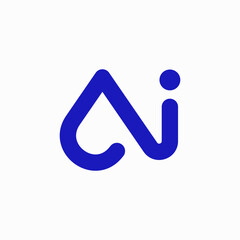 Generate AI, Artificial Intelligence Logo. Ai logo Concept. Vector symbol (AI).