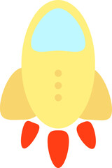 Illustrated spaceship