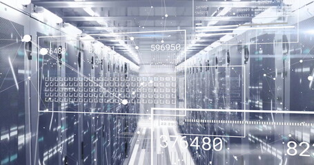 Image of data processing over computer servers