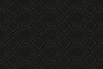 Abstract Luxury black and golden box pattern background stock illustration