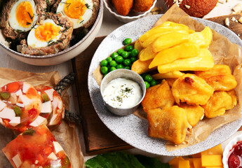 Traditional British food.