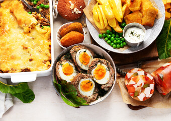 Traditional British food.