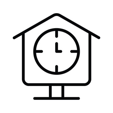 recommend clip art: A traditional cuckoo clock with a pendulum to tell time