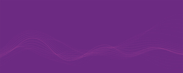 Abstract digital technology futuristic purple wave background.	
