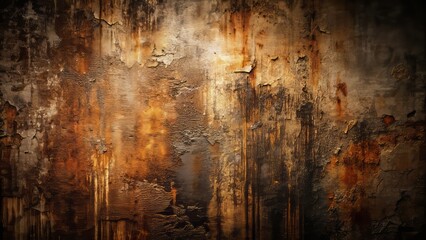 Fototapeta premium Closeup of a dark grunge textured wall, perfect for backgrounds, artistic designs, and enhancing photography or graphic