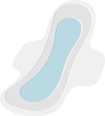 Menstrual Pad Feminine Hygiene Illustration Isolated on White Background