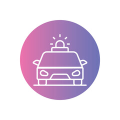 Police Car icon vector stock illustration
