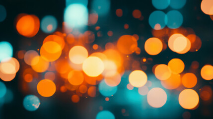 Obraz premium graphic blue and orange bokeh