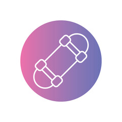 Skateboard icon vector stock illustration