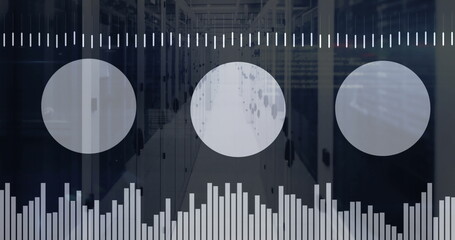 Image of digital data processing over computer servers