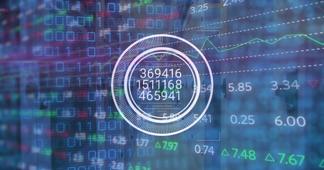 Image of digital data processing over computer servers