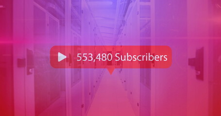 Image of social media data processing over computer servers