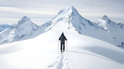 Captivating Snowy Peaks Stretching Across the Rugged Swiss Alps