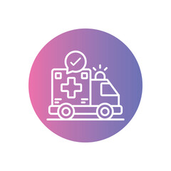 Ambulance icon vector stock illustration