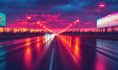 Highway at Sunset