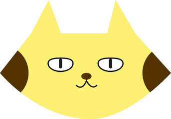 Cat face character cartoon for sticker, doodle, kid and element