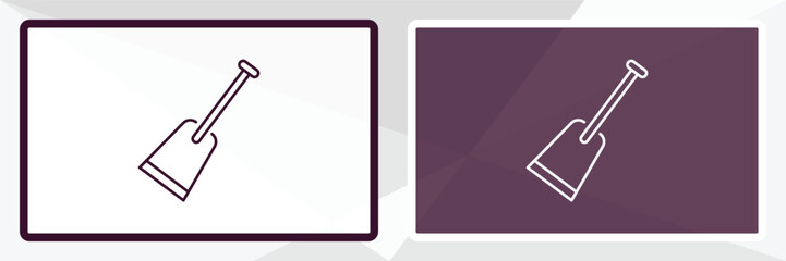 digging bar outline icon. Linear vector from farming and gardening concept. Thin line white and black digging bar icon isolated on white and dark background