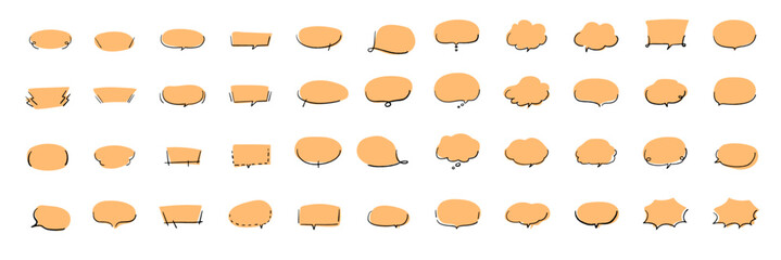 手書きのかわいい吹き出しセット