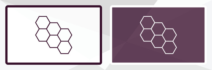 honeycomb outline icon. Linear vector from farming and gardening concept. Thin line white and black honeycomb icon isolated on white and dark background