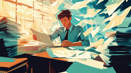 A busy and successful businessperson who handles many tasks at once.