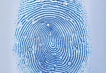 bubble fingerprint bubbles arranged to form the unique patterns