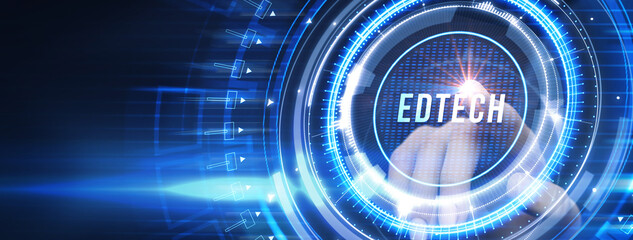 Business, Technology, Internet and network concept. E-learning Education Internet Technology Webinar Online Courses concept.