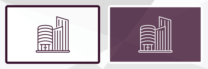 mall outline icon. Linear vector from entertainment concept. Thin line white and black mall icon isolated on white and dark background