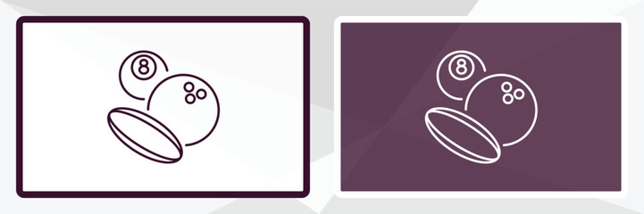 sports ball outline icon. Linear vector from entertainment concept. Thin line white and black sports ball icon isolated on white and dark background