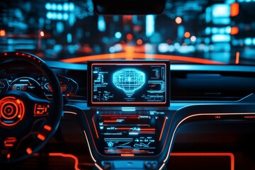 Obraz premium Futuristic Automation Concept with AI Management. Generative AI.