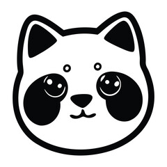 Drawn illustration cute doodle animals vector silhouette illustration