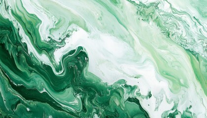 Abstract green and white marble texture background.