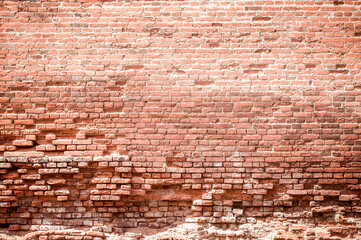 Brick wall. Brick walls , durability and  appeal. The timeless look conveys stability and strength.