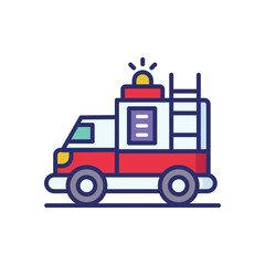 Fire Truck icon vector stock illustration