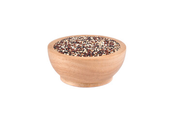 Heap of chia seeds isolated on white background.