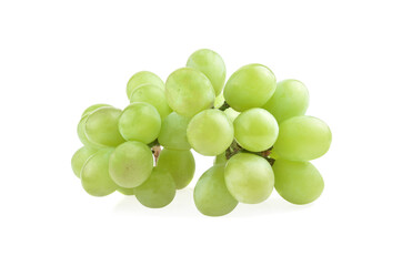 Green grape bunch isolated on white background