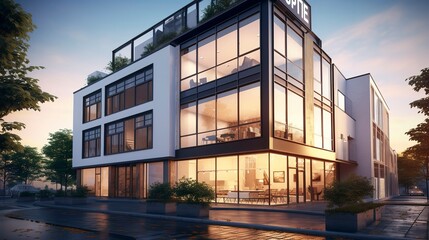 Obraz premium A photo of a commercial property with a For Sale