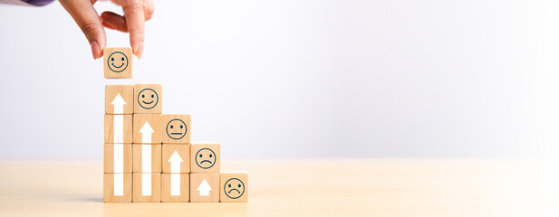 Customer review satisfaction feedback survey concept. Customer can evaluate quality of service...