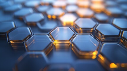 Obraz premium Simple and abstract 3D vector illustration, Geometric images of honeycomb shapes in transparent regular hexagons, white background. For card, invitation, web, social media, presentation, slide show.